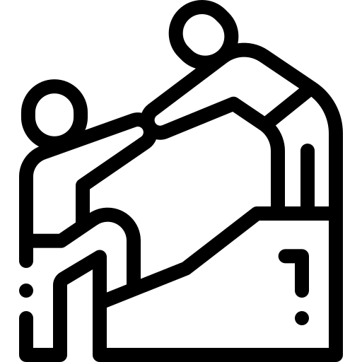 icon of someone lifting up someone else