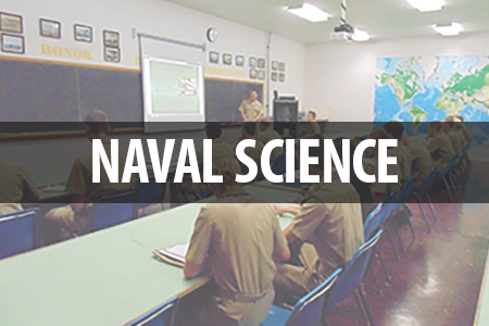 Naval Science Picture of Navy Soldiers in a classroom