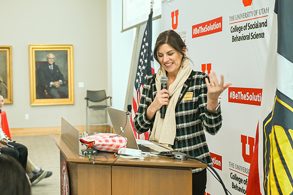 Michele Camacho at the 2025 Spring PechaKucha Event
