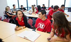 U of U students in classroom